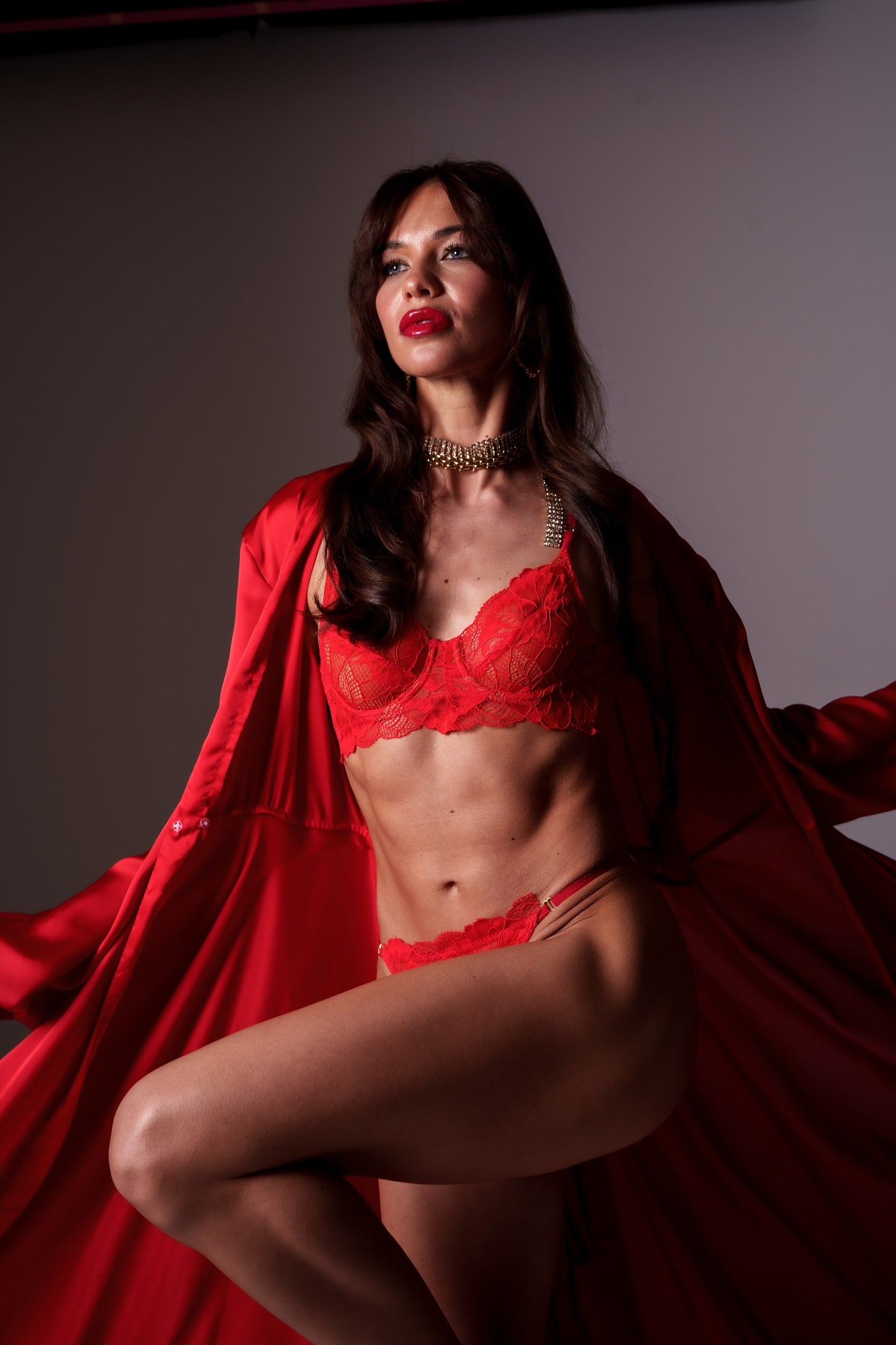 Royal Red lace bra