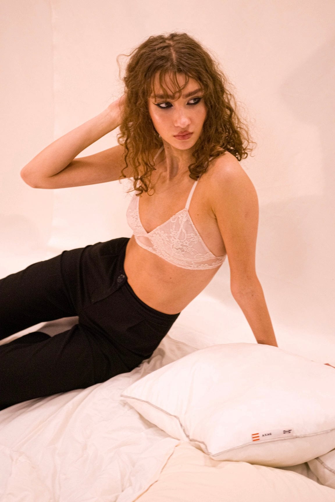 Baby pink lace brallete