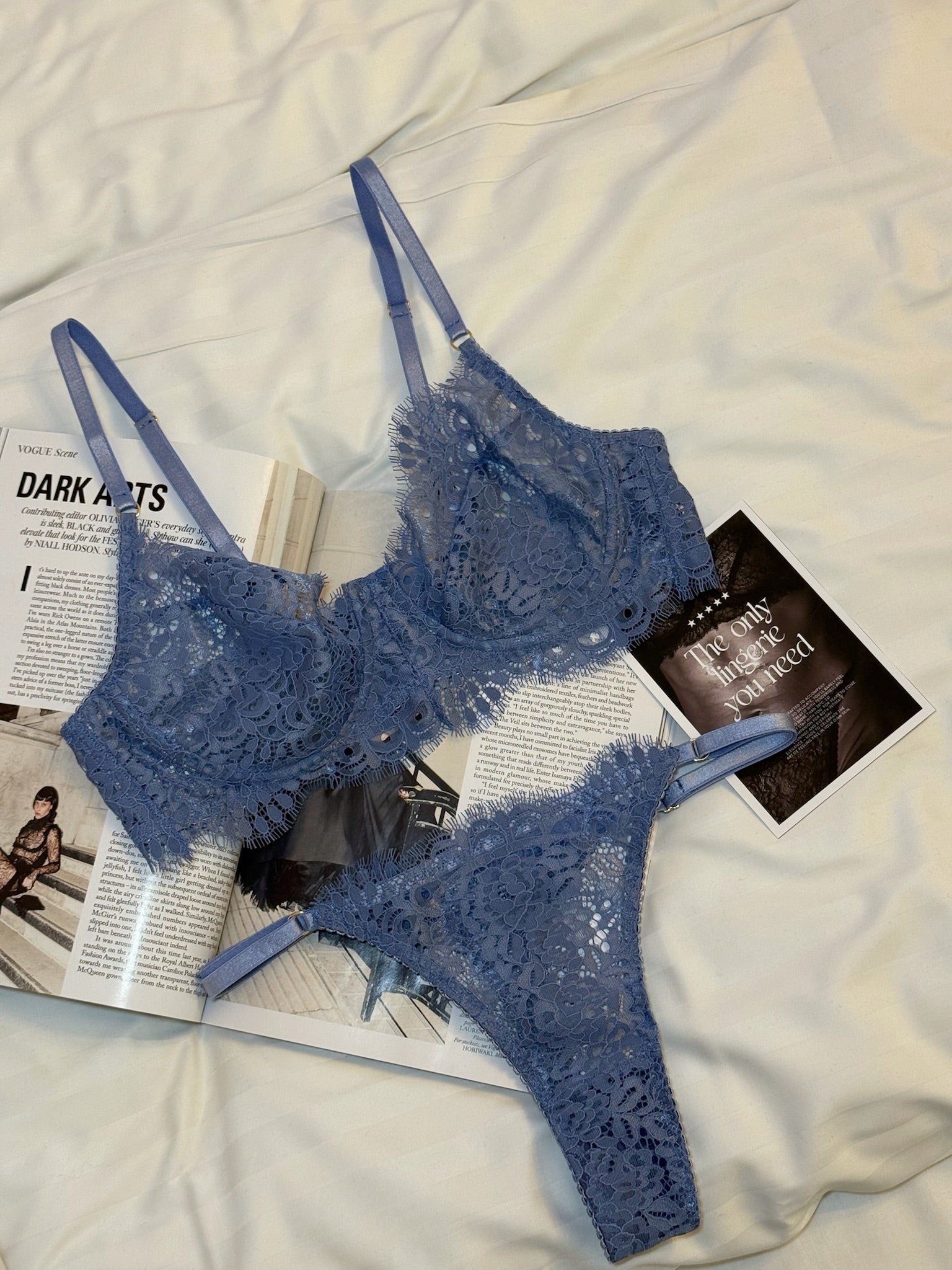 Baby Blue lace lingerie set